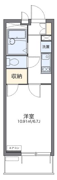 レオパレスアズール新都心 間取り図