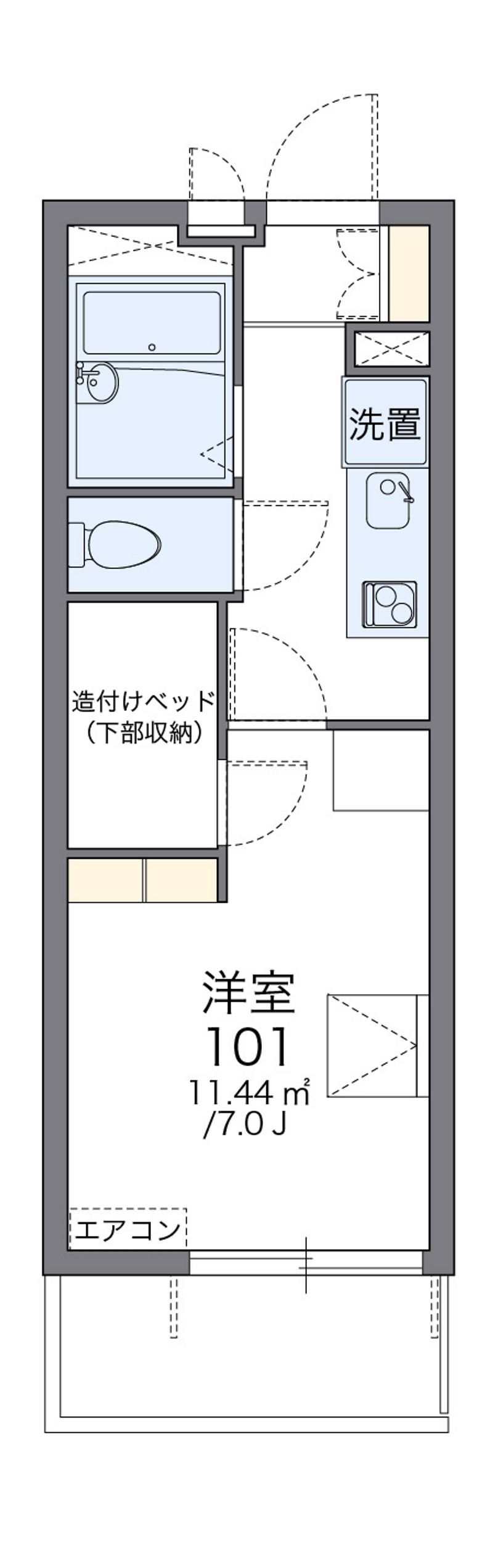 レオパレスサンリッチ 間取図