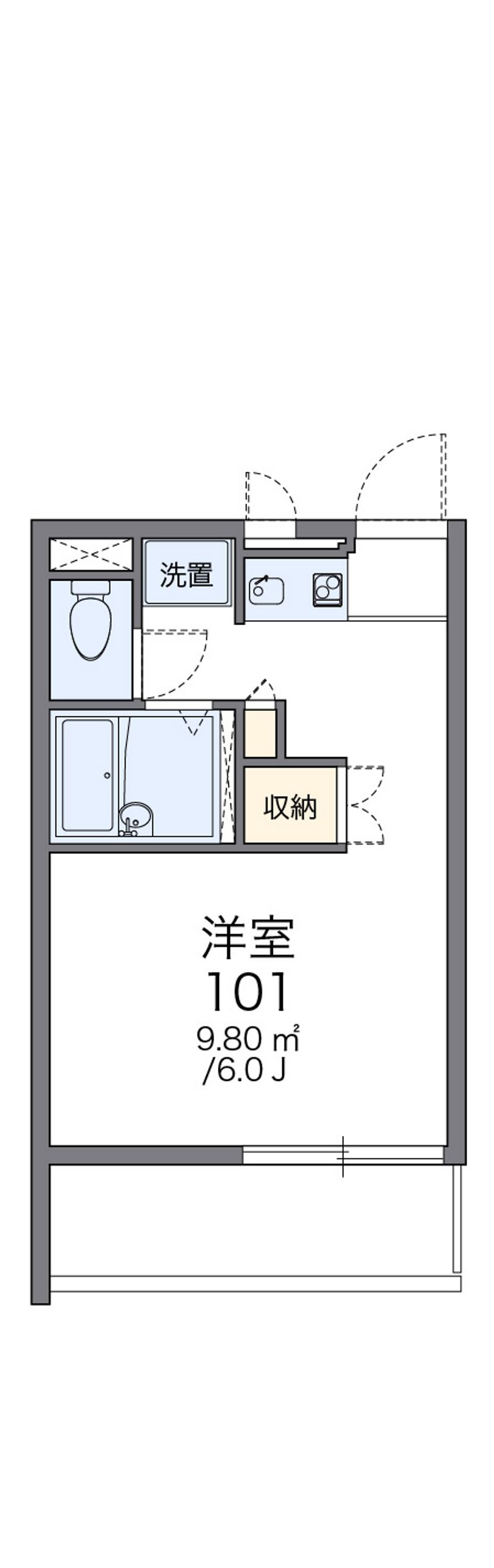 レオパレスシグマ戸坂 間取図