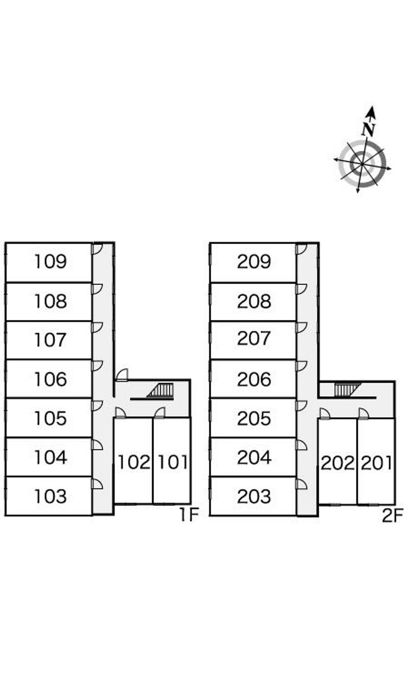 レオパレスボニータドイス 間取配置図