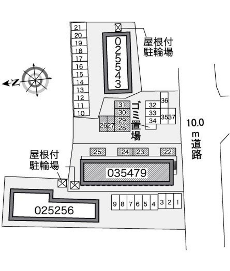 レオパレスアイミ３ 配置図
