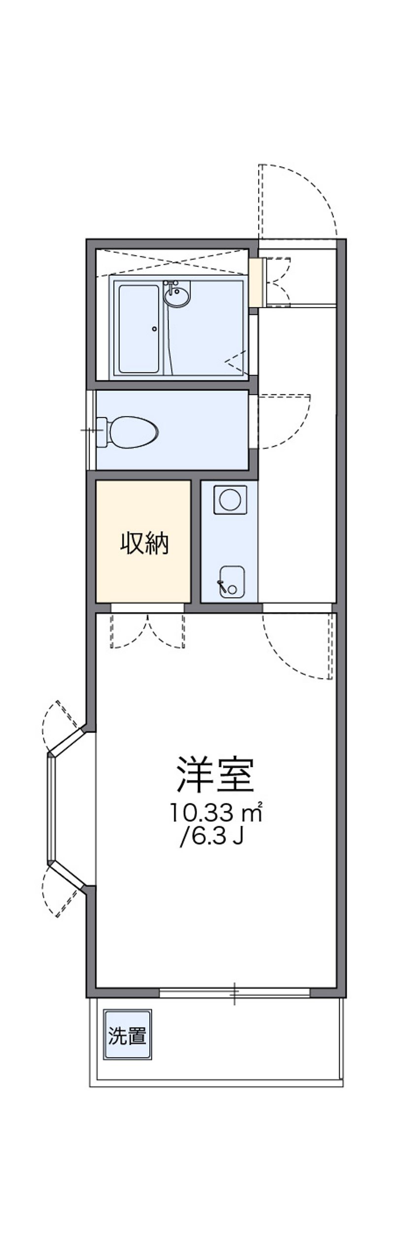 レオパレス枝光 間取図