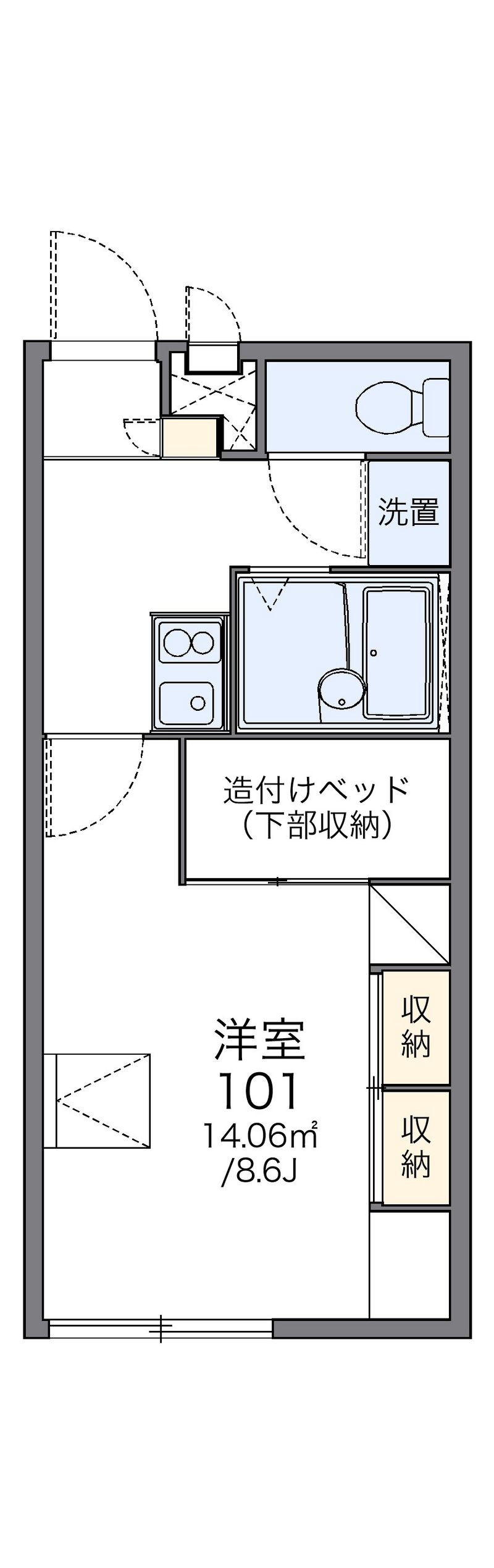レオパレスサンフラワー 間取図