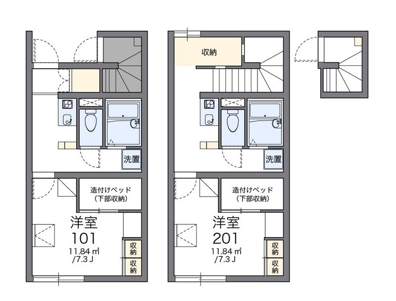 レオパレスプリート 間取図