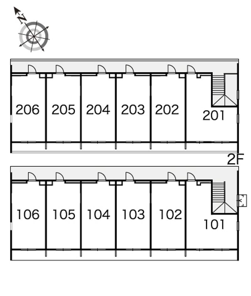 レオパレス中央 間取配置図