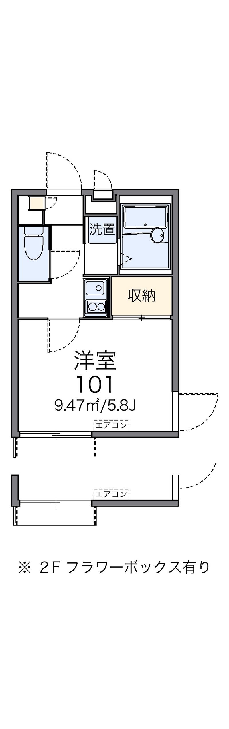 レオパレス大原Ｂ 間取図