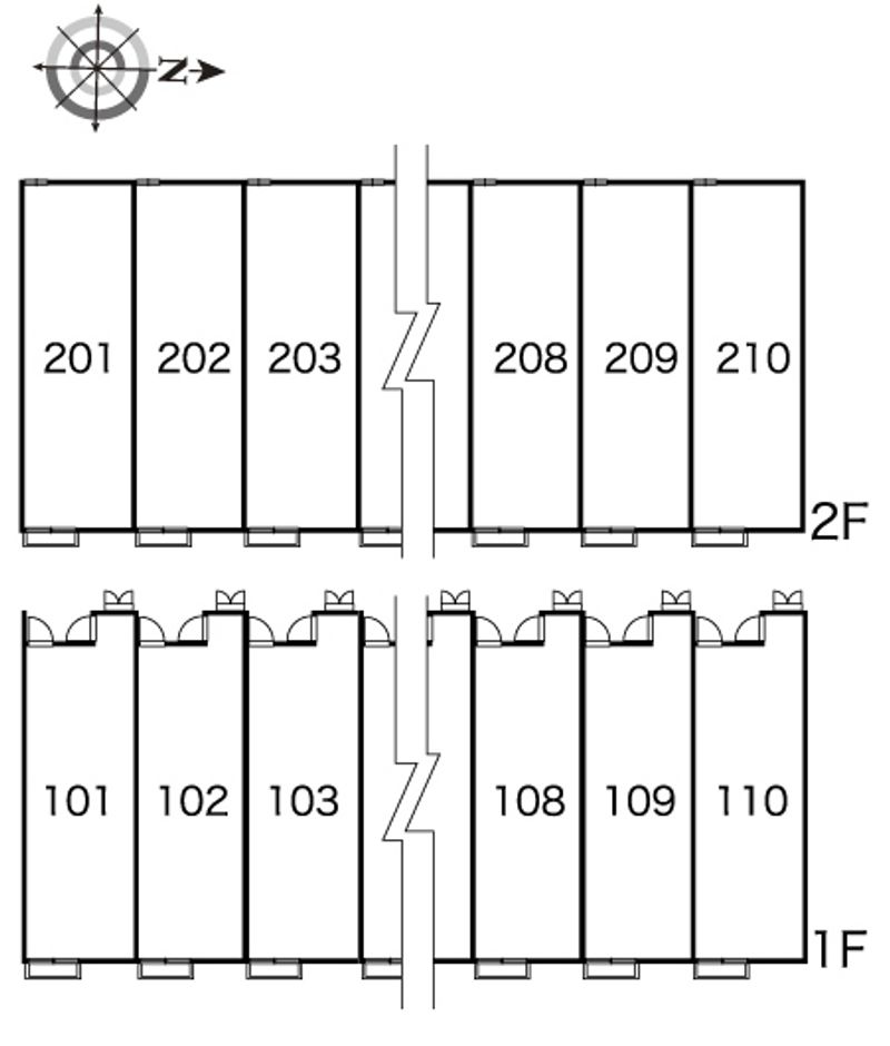 レオパレスルミナスガーデン 間取り配置図