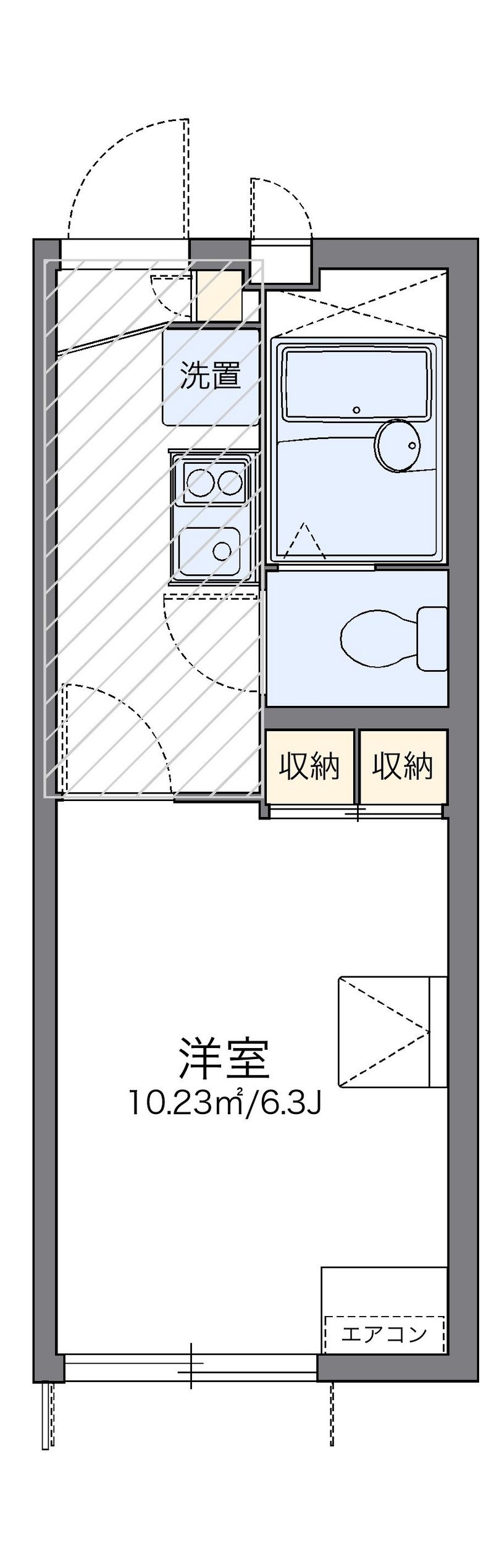 レオパレスベイサージュⅡ 間取図