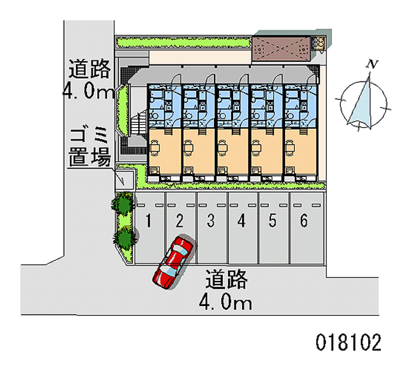 レオパレスクレール 月極駐車場