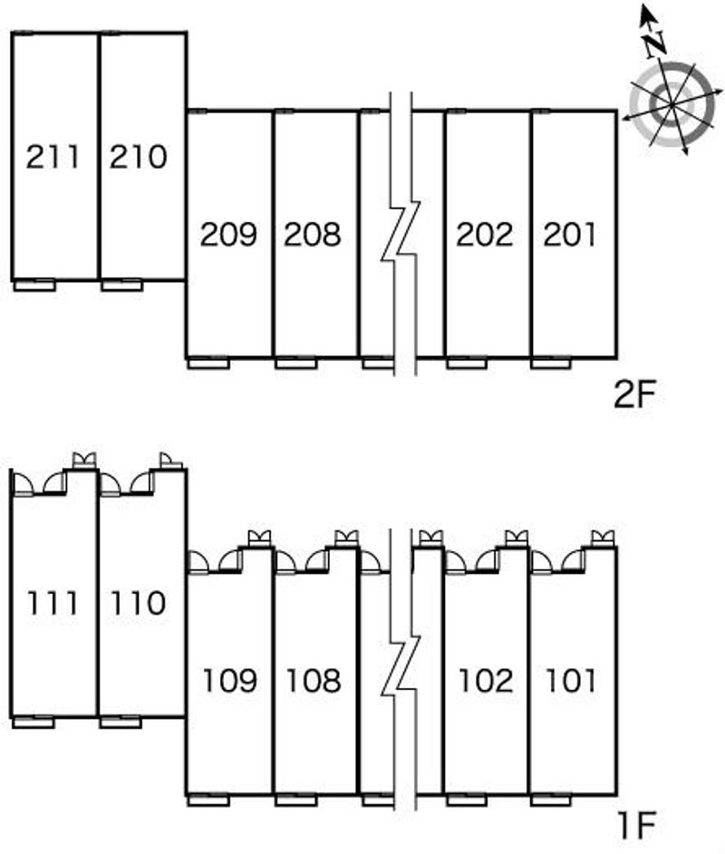 レオパレスまほろば陶１ 間取り配置図