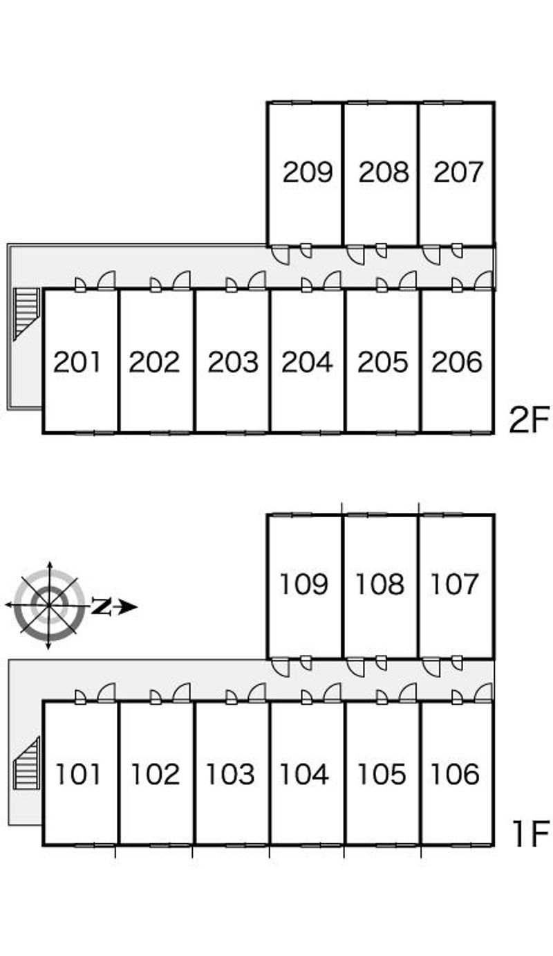 レオパレスくるまや 間取配置図