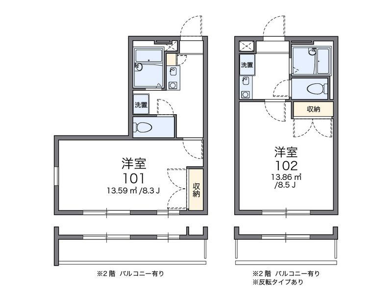 レオパレスルーチェ高畑 間取図