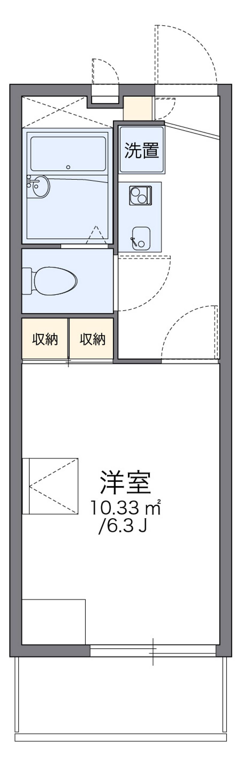 レオパレス花水木 間取図