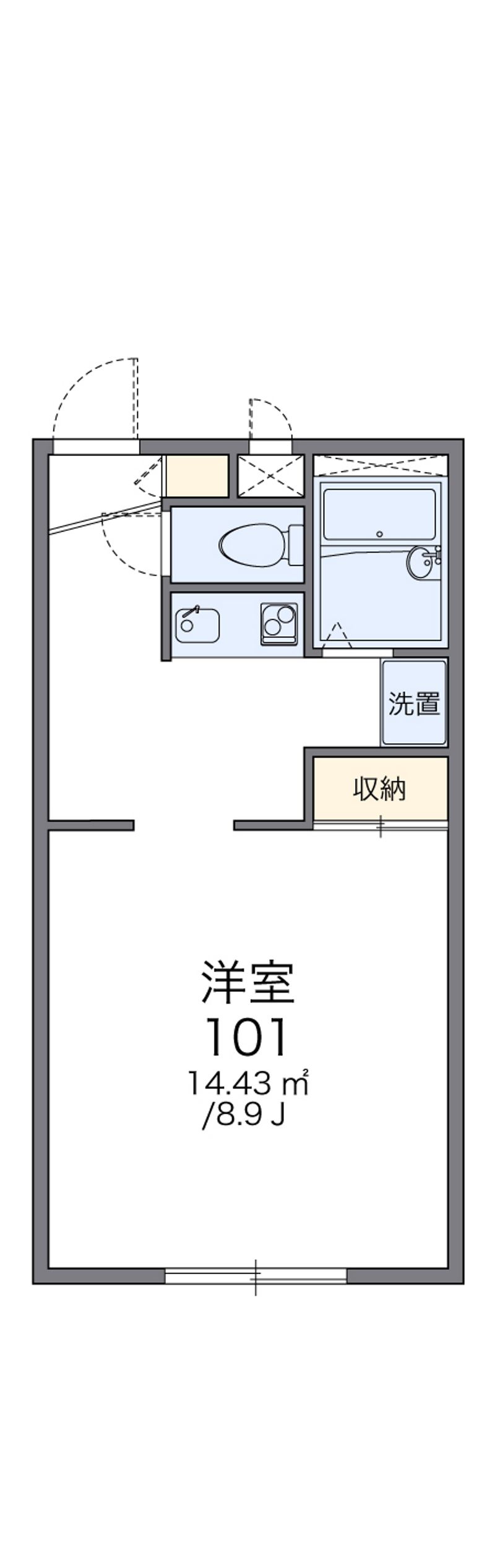 レオパレス栢山 間取図