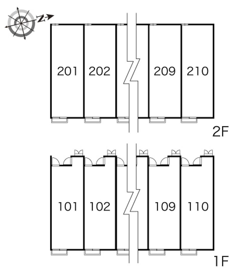 レオパレスネーブルⅠ 間取配置図