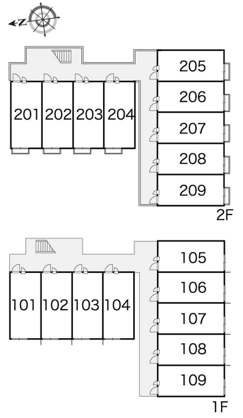 レオパレスたつの中央 間取配置図