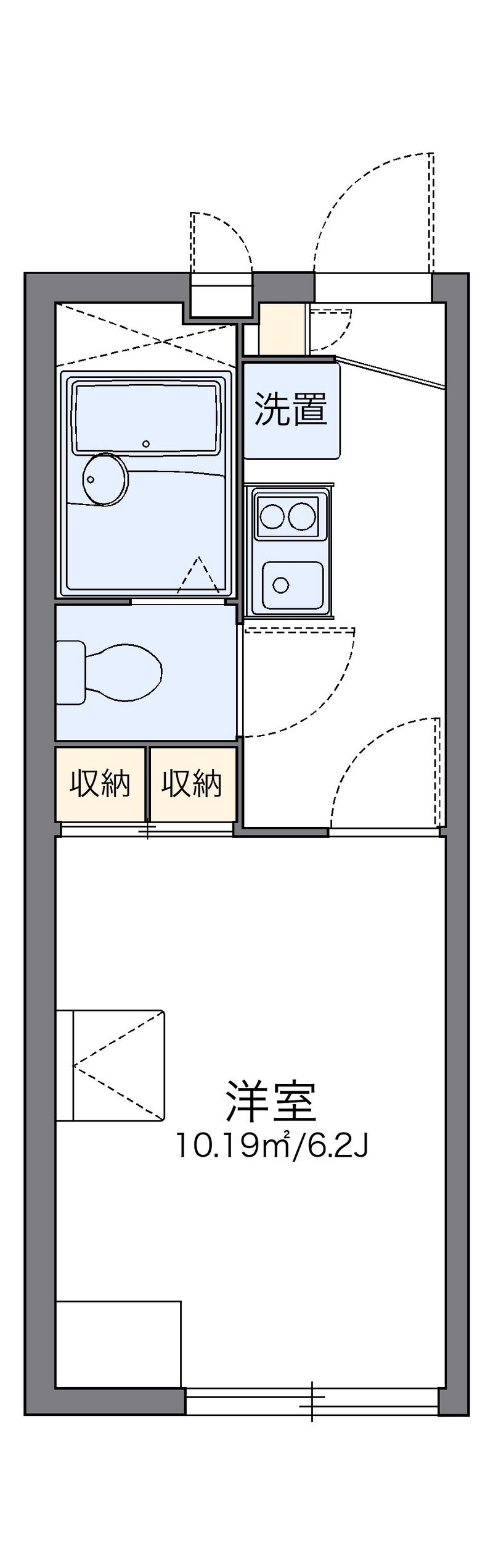 レオパレスルーメット中之茶屋 間取図