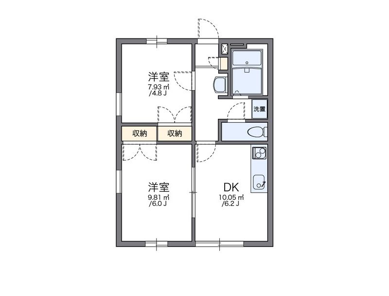 レオパレスクローネⅡ 間取図