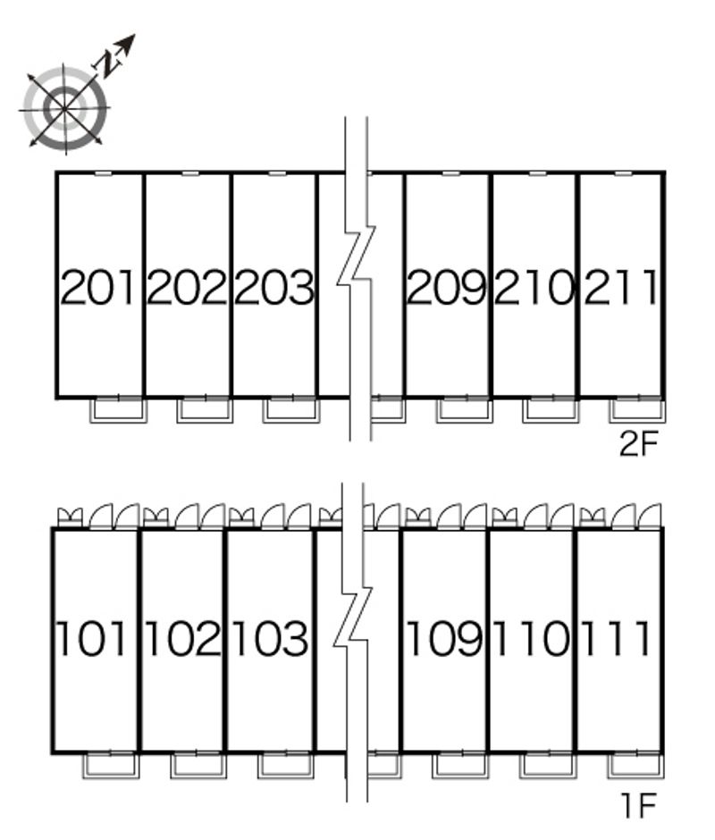 レオパレスクレール　Ⅰ 間取配置図