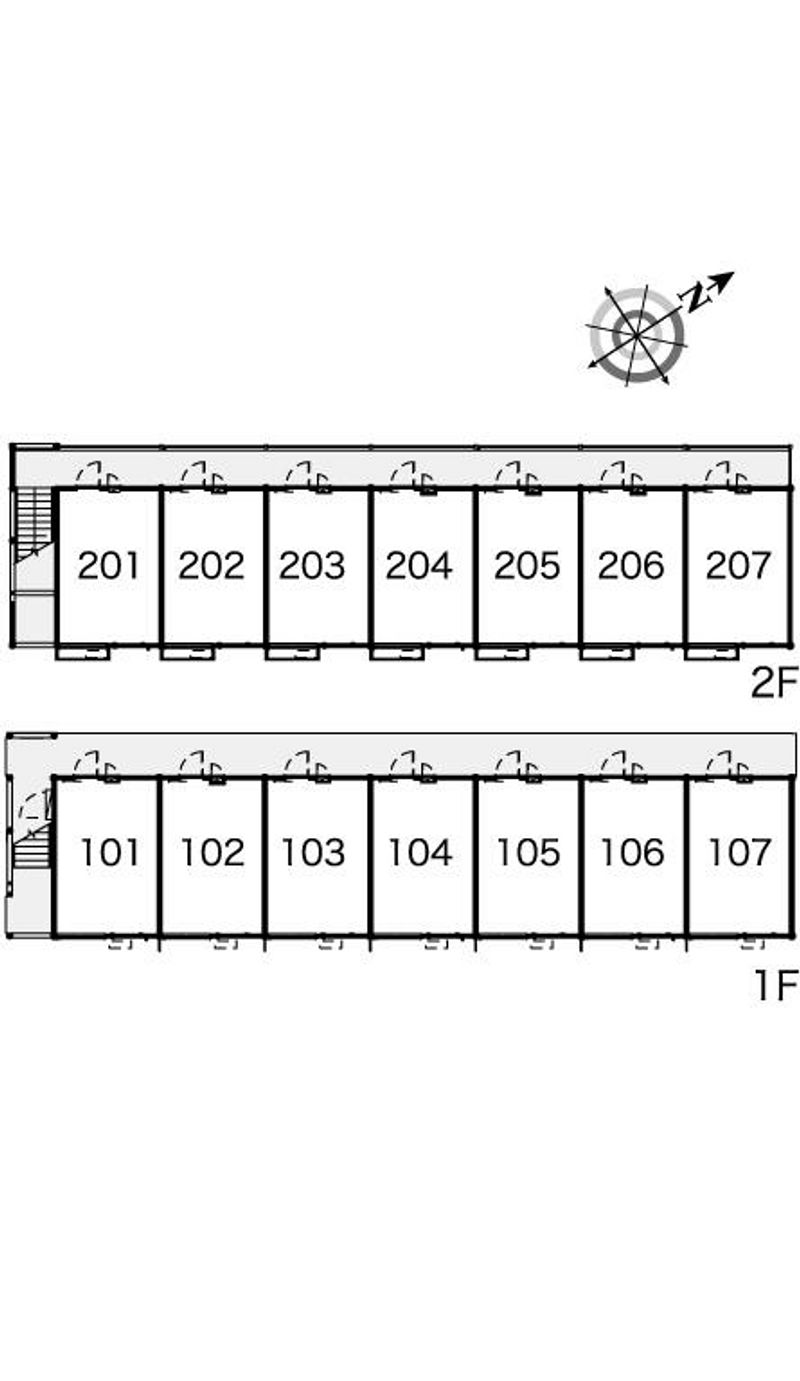 レオパレスストリームⅡ 間取配置図