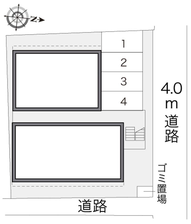 レオパレス美野島Ⅰ 配置図