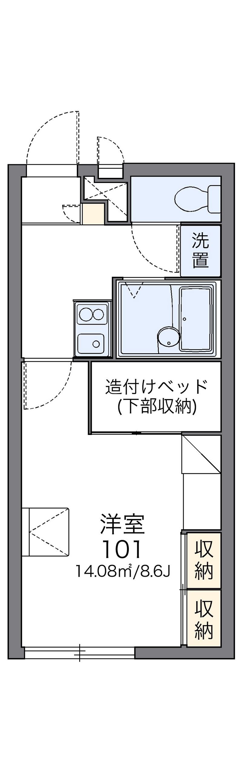 レオパレスファミール 間取図