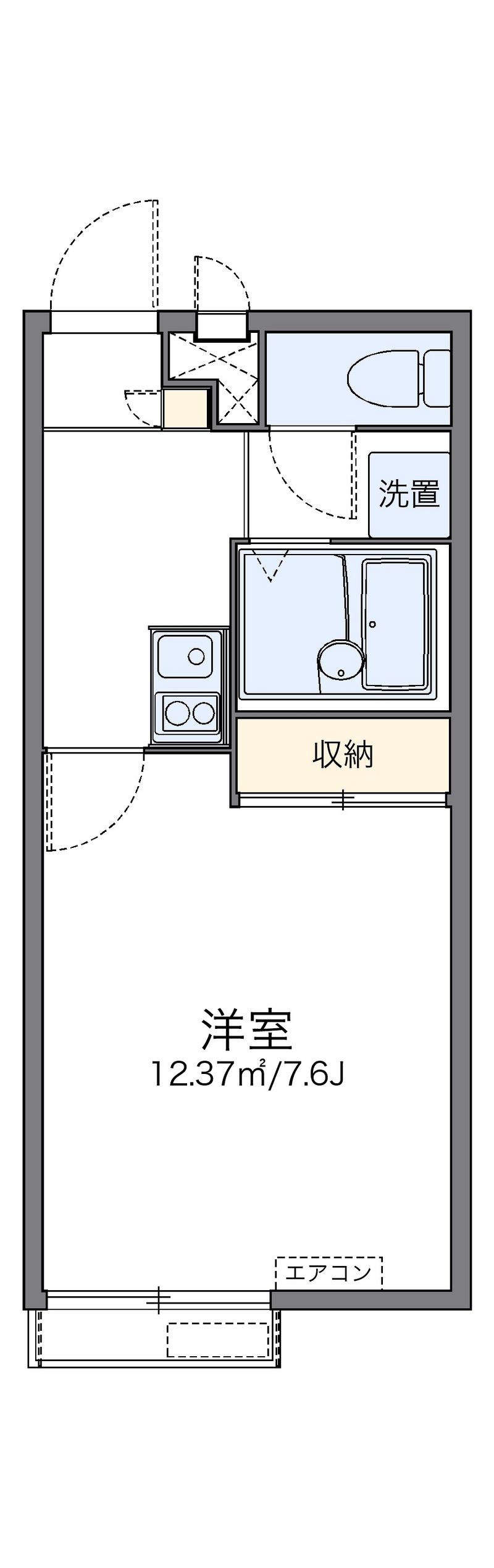 レオパレスけやき通りハイツ 間取図