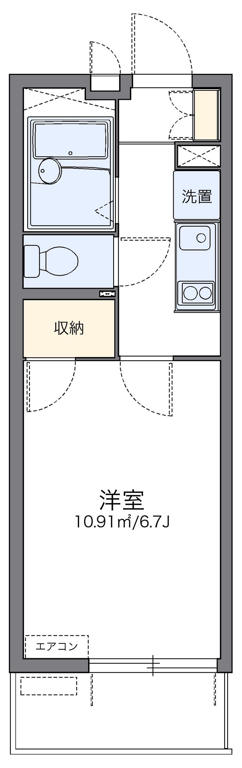 レオパレスＫ　Ｍ 間取図