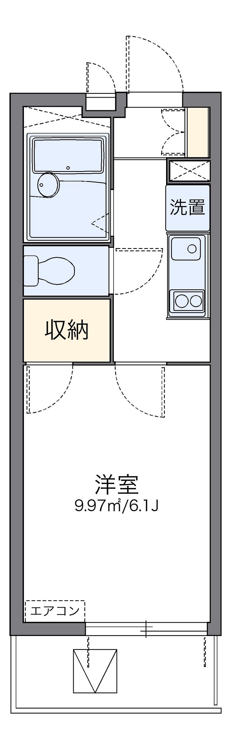 レオパレスタウンコート 間取図