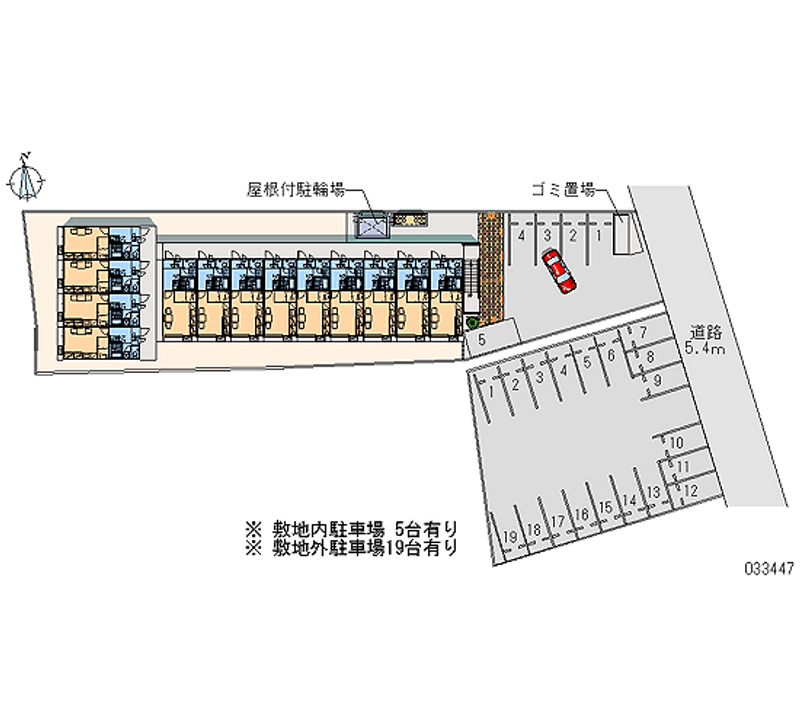 レオパレスみらい 月極駐車場