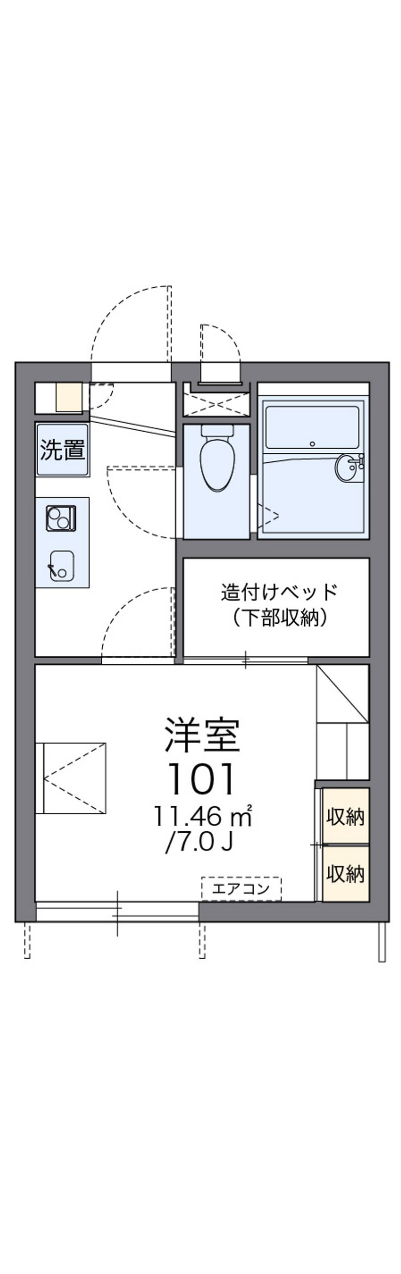 レオパレス白糸橋 間取図