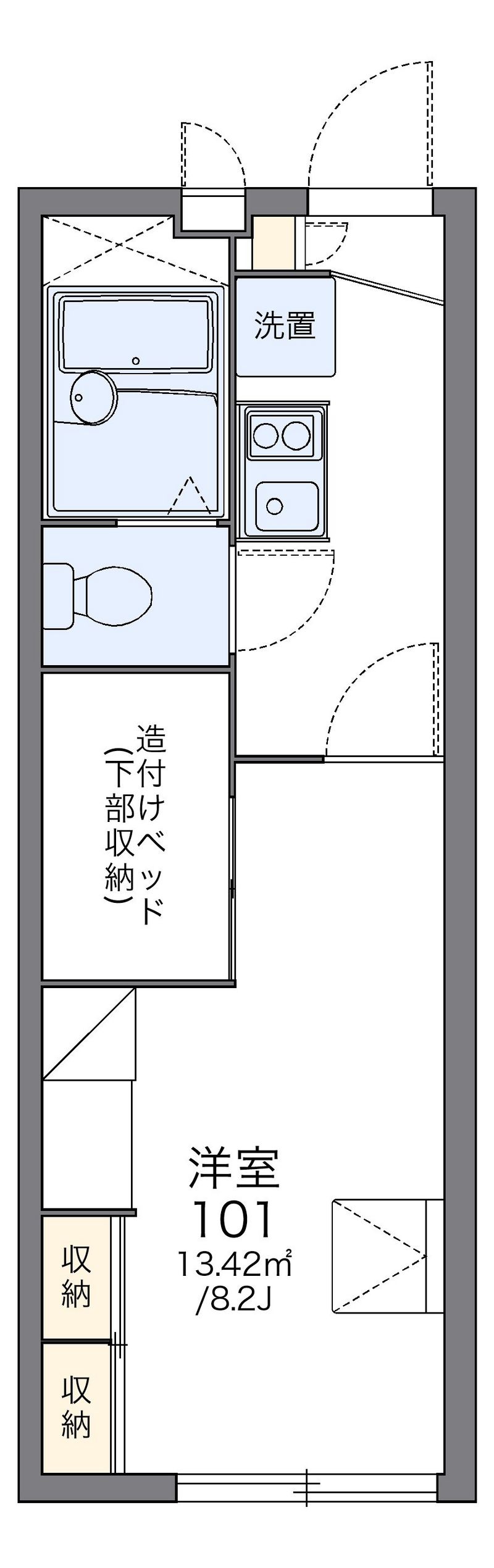 レオパレスひだまりの丘　鹿島 間取図