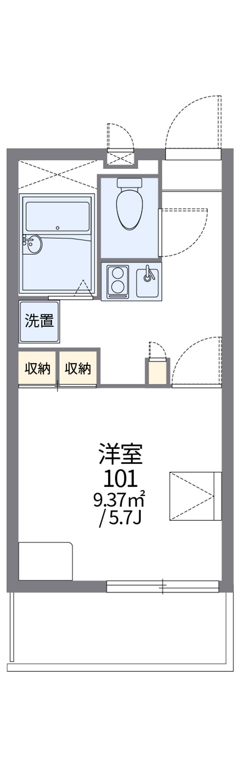 レオパレスカナサラ 間取図