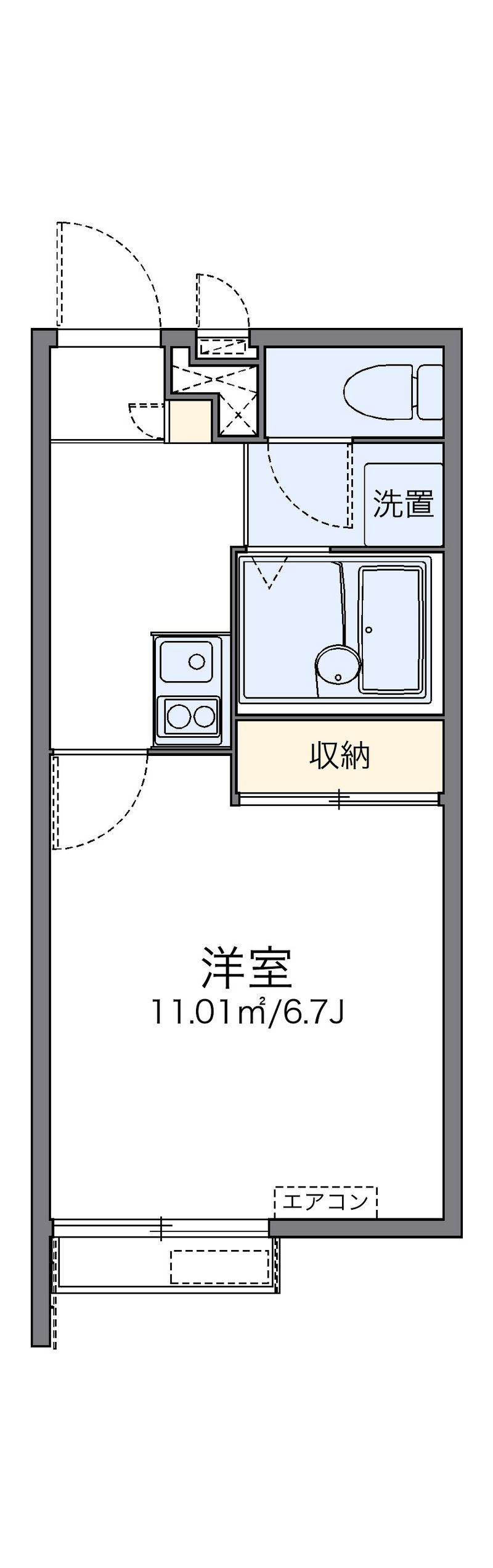 レオパレスローズ 間取図