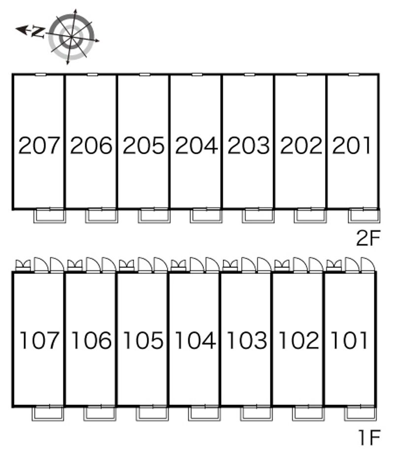 レオパレス尾ヶ崎 間取配置図