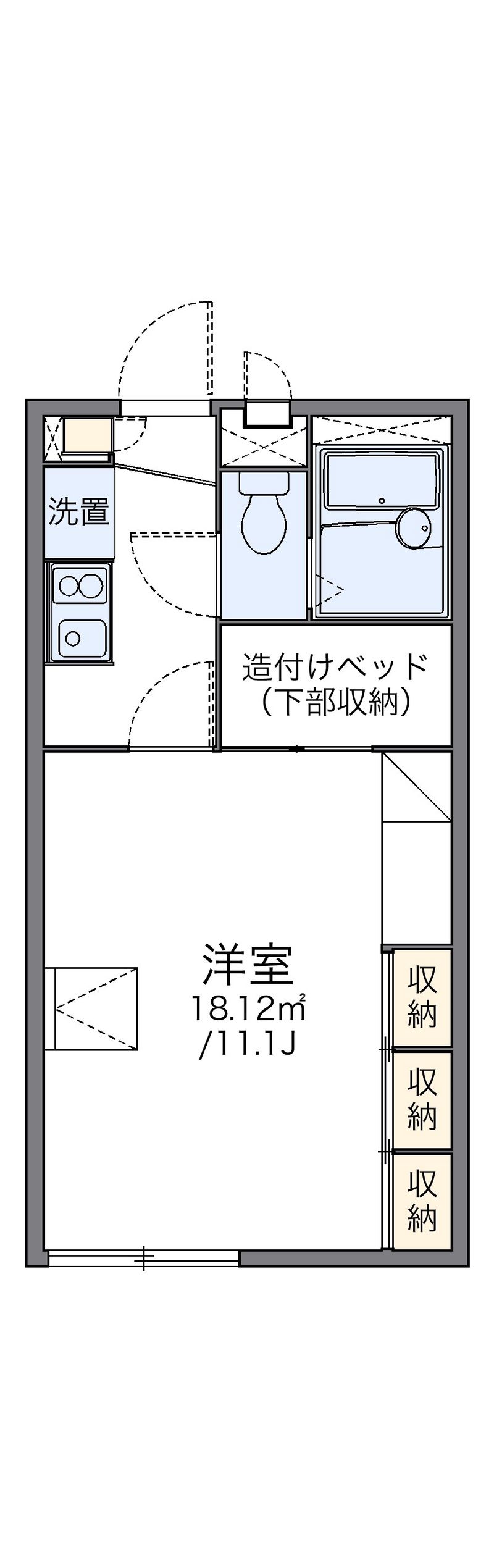レオパレス福田 間取図