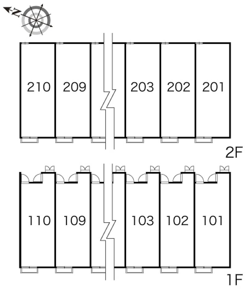 レオパレスアラモードⅡ 間取配置図