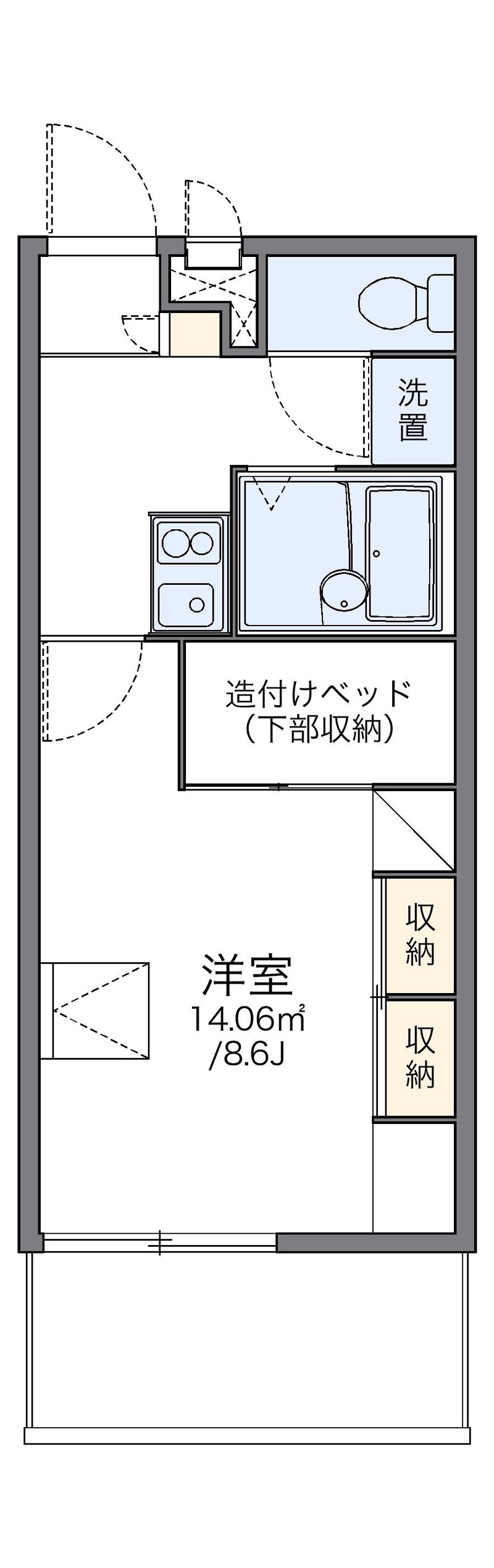レオパレスコンフォール石橋Ｂ 間取図