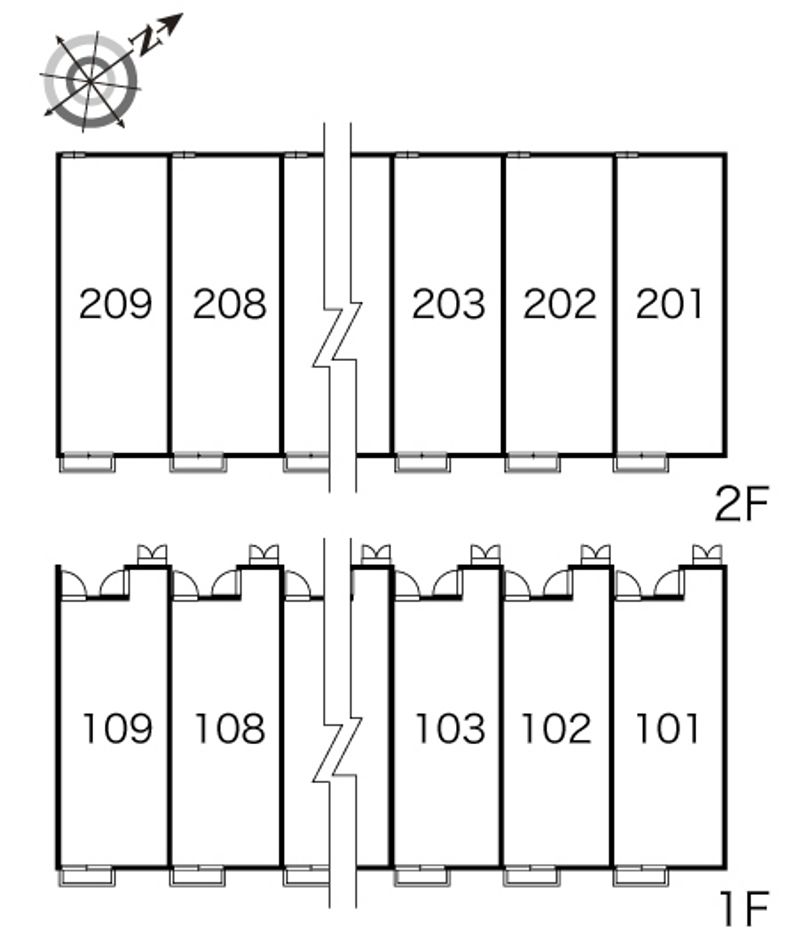 レオパレスアルタフォレⅢ 間取配置図