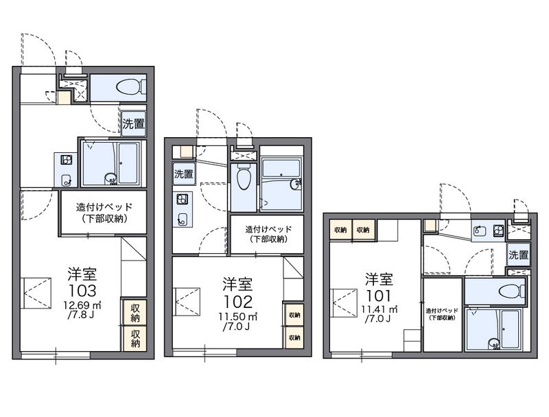 レオパレスシャンテＡ 間取図