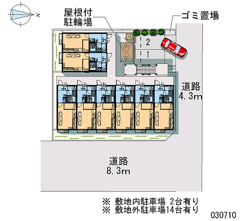 レオパレスサンプレイス 月極駐車場