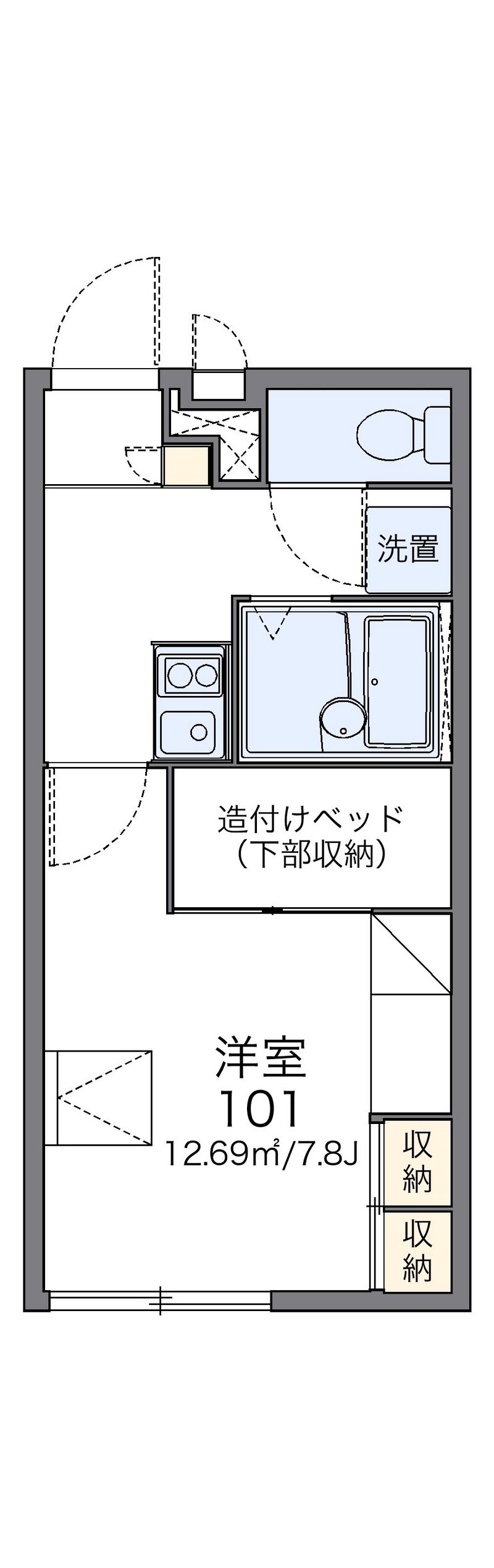 レオパレスビララッフィナートＭ 間取図