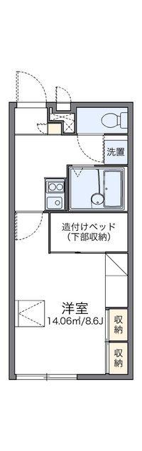 レオパレスシェソワ 間取り図