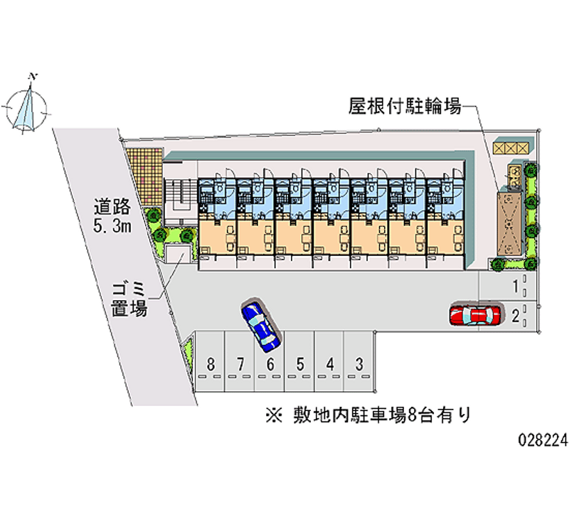 レオパレスストーリア 月極駐車場