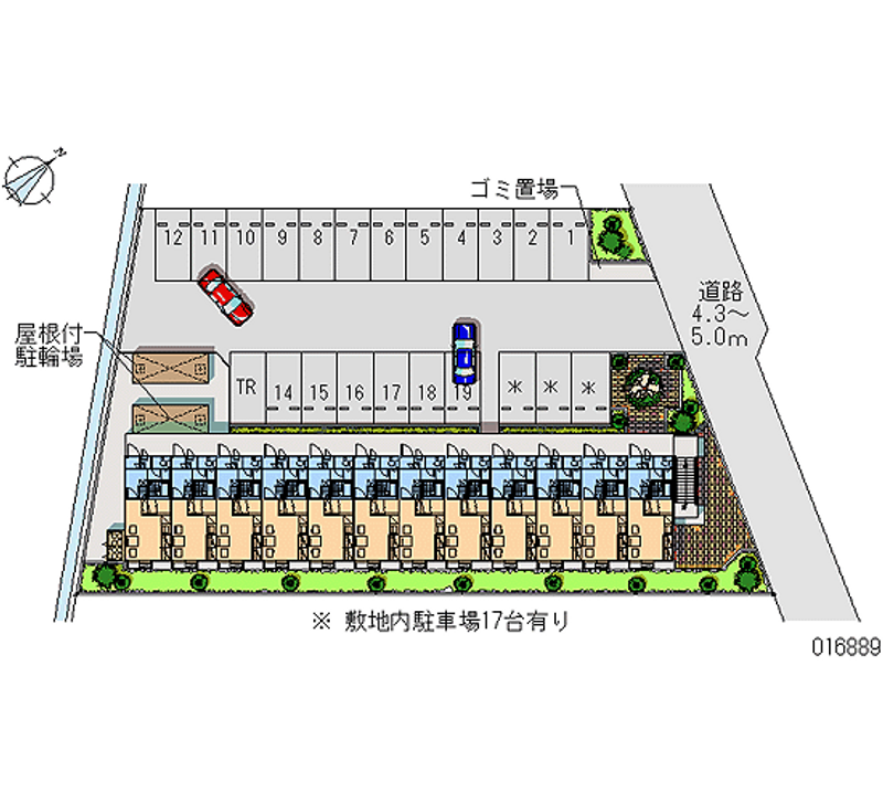 16889 Monthly parking lot