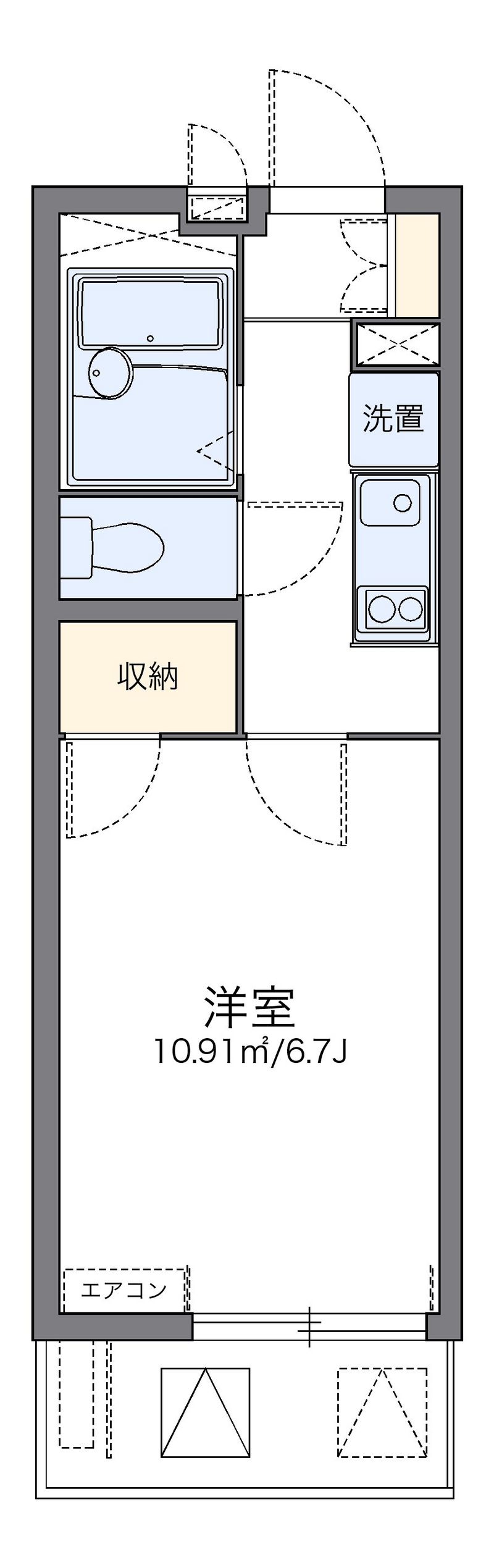 レオパレス東山山麓 間取図