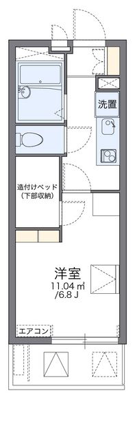 レオパレスコンパル歌島 間取り図