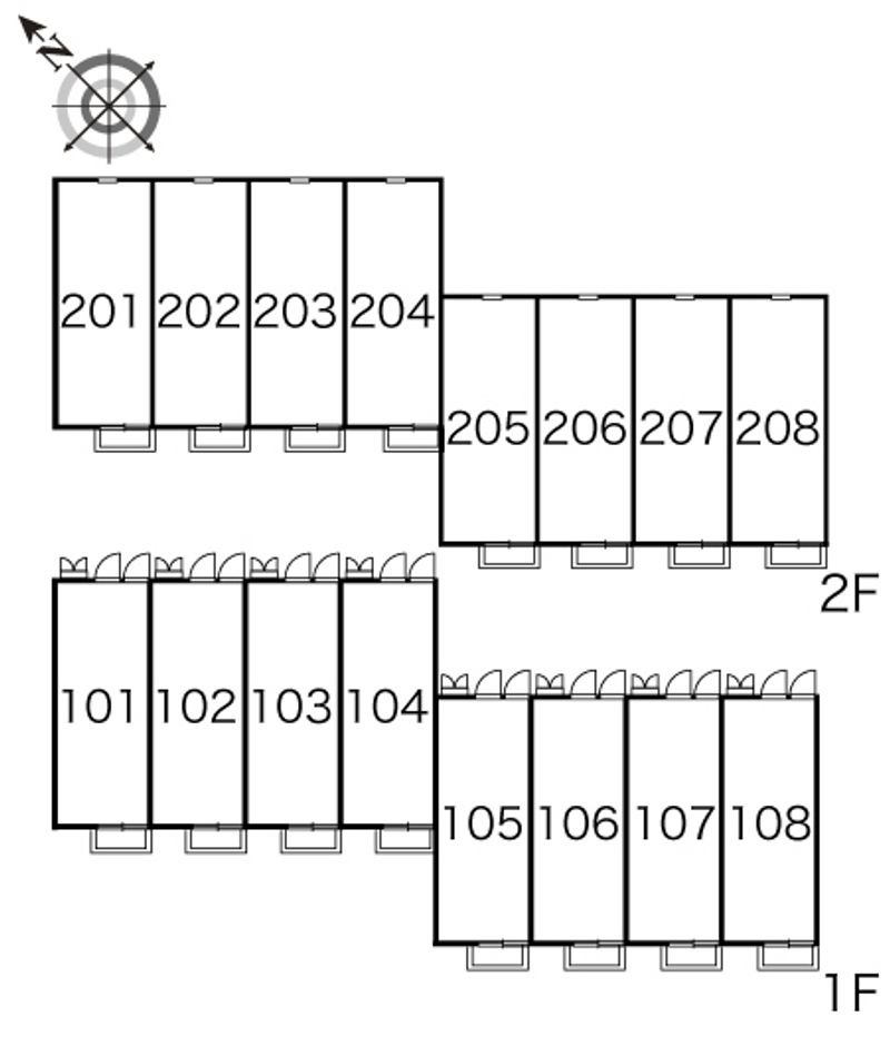 レオパレス丸山　Ⅱ 間取配置図