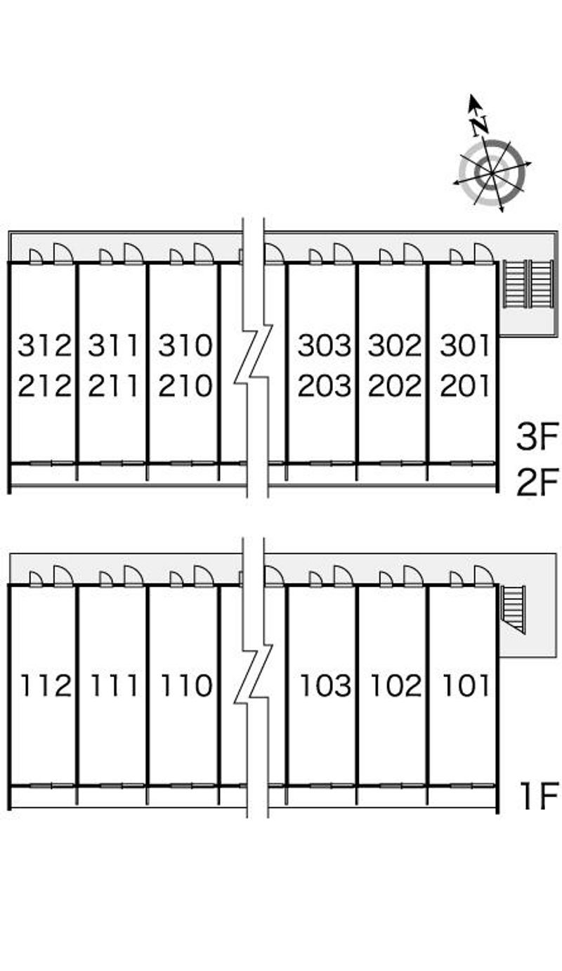 レオパレスシンシアⅡ 間取配置図