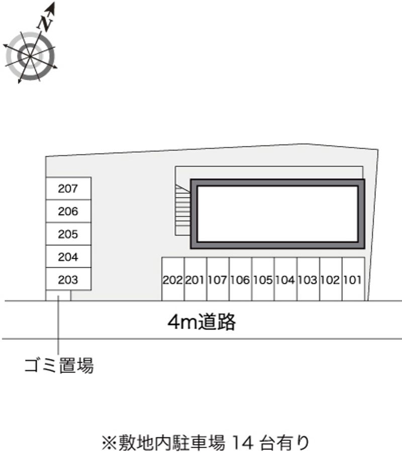 レオパレスグリーンヒルズ 駐車場